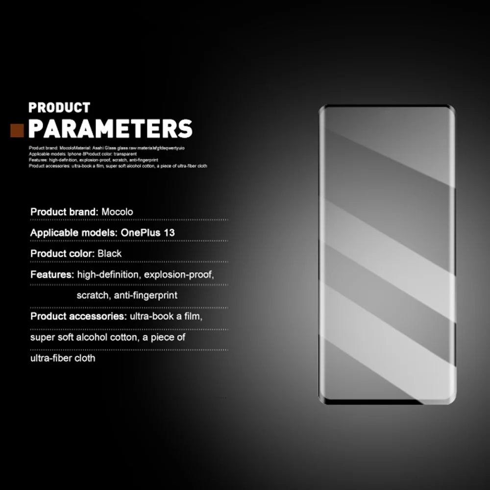 MOCOLO For OnePlus 13 Screen Protector 3D Curved Tempered Glass Film - 7