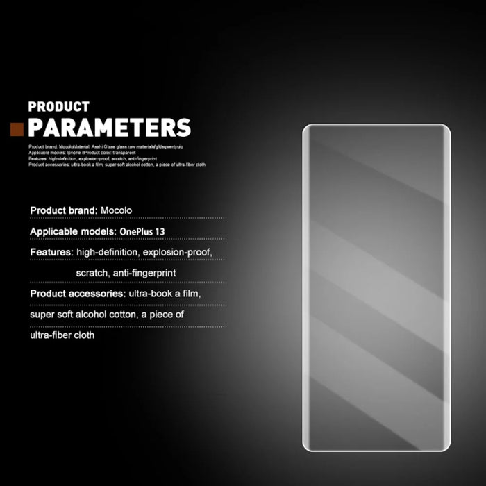 MOCOLO For OnePlus 13 Screen Protector Tempered Glass UV Liquid Film 3D Curved Full Coverage - 6