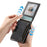 SUTENI Denim Texture PU Leather Card Case Auto Pop Up Card Holder - Black - 5