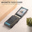 SUTENI Denim Texture PU Leather Card Case Auto Pop Up Card Holder - Black - 7