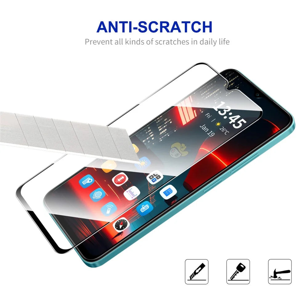 ENKAY HAT PRINCE For Samsung Galaxy A26 5G   Screen Protector Anti-Explosion 9H Silk Printing 0.26mm Screen Film - Transparent - 4
