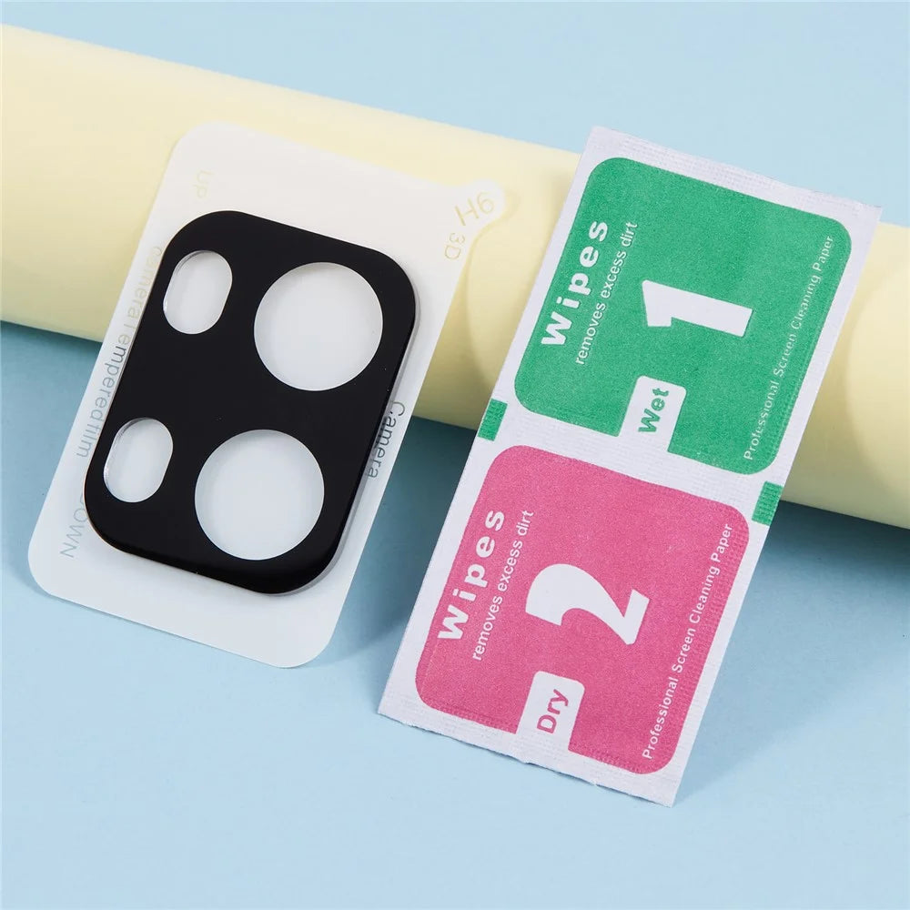 For Oppo Reno13 Pro 5G Tempered Glass Lens Protector Black Silk Printing Camera Lens Film - 6