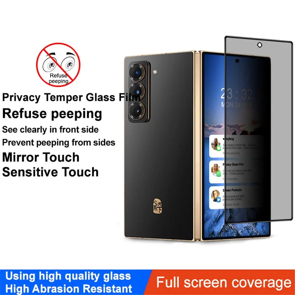 IMAK For Samsung Galaxy Z Fold Special / W25 5G Anti-Peep Tempered Glass Screen Protector Full Coverage - 4