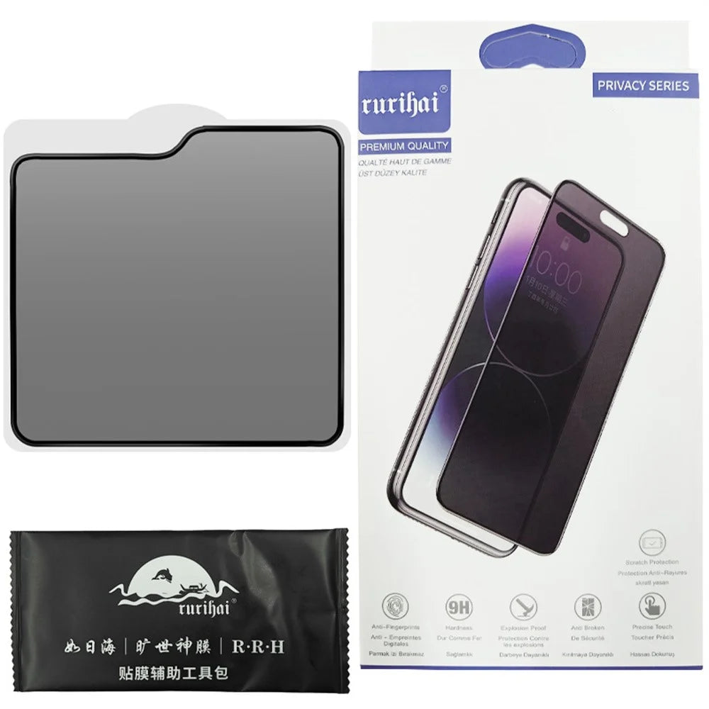 RURIHAI For Samsung Galaxy Z Flip7 FE 5G / Z Flip6 5G Small Rear Screen Protector 180 Degree Anti Spy Film Ultra Clear - 6
