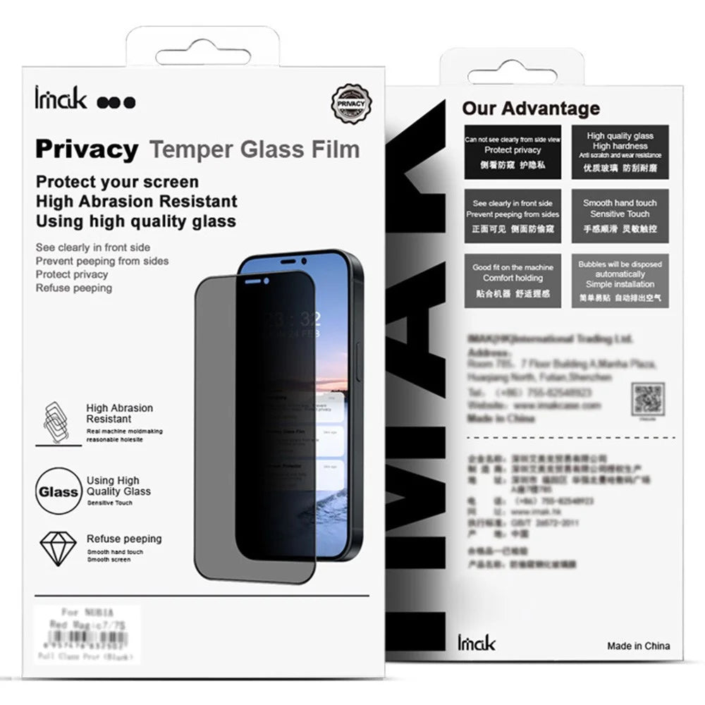 IMAK For Oppo Reno13 Pro 5G Anti Spy Full Cover Screen Protector Tempered Glass Film - 7