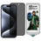 ESHMILY For iPhone 15 Pro Screen Protector 2.5D High Aluminium-Silicon Glass Anti Spy Film with Easy Installation Tool - 1