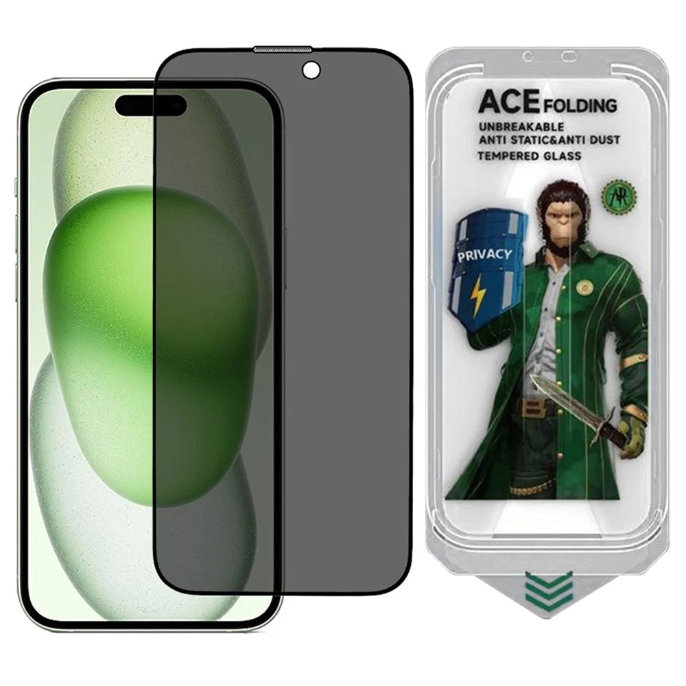 ESHMILY Screen Protector For iPhone 16 Plus  /  15 Plus  /  14 Pro Max 2.5D High Aluminium-Silicon Glass Anti Spy Film with Easy Installation Tool - 1
