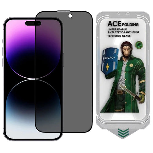 ESHMILY Screen Protector For iPhone 16  /  15  /  14 Pro 2.5D High Aluminium-Silicon Glass Anti Spy Film with Easy Installation Tool - 1