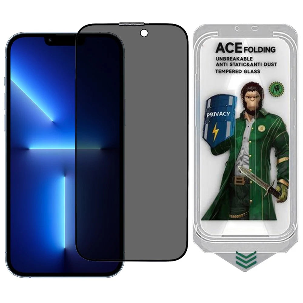 ESHMILY Screen Protector For iPhone 14  /  13 Pro  /  13 2.5D High Aluminium-Silicon Glass Anti Spy Film with Easy Installation Tool - 1