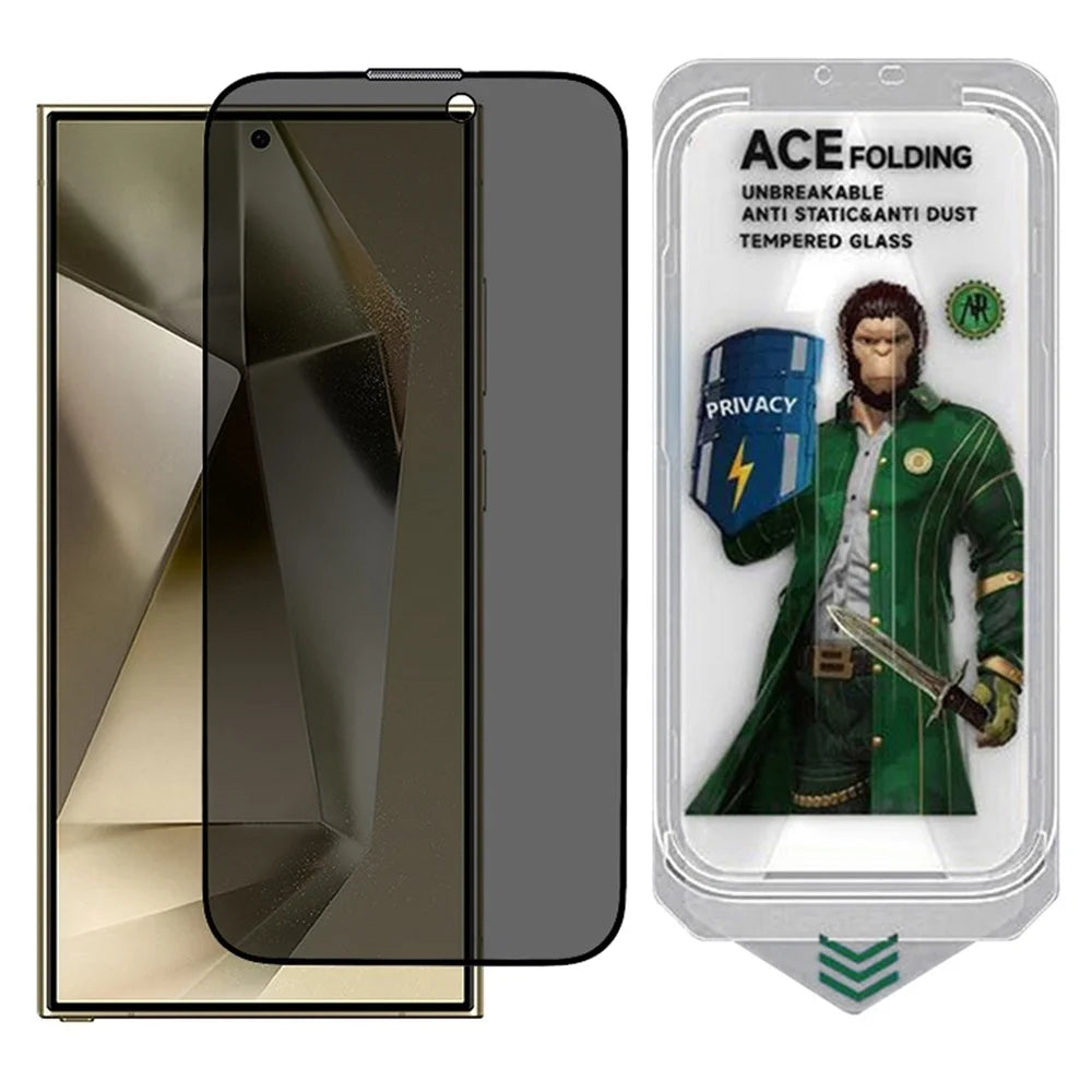 ESHMILY For Samsung Galaxy S24 Ultra Screen Protector 2.5D High Aluminium-Silicon Glass Anti Spy Film with Easy Installation Tool - 1