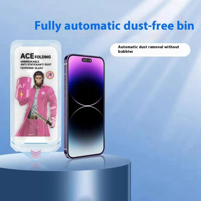ESHMILY For iPhone 15 Pro Max Screen Protector 2.5D Matte High Aluminium-Silicon Glass Film with Easy Installation Tool - 4