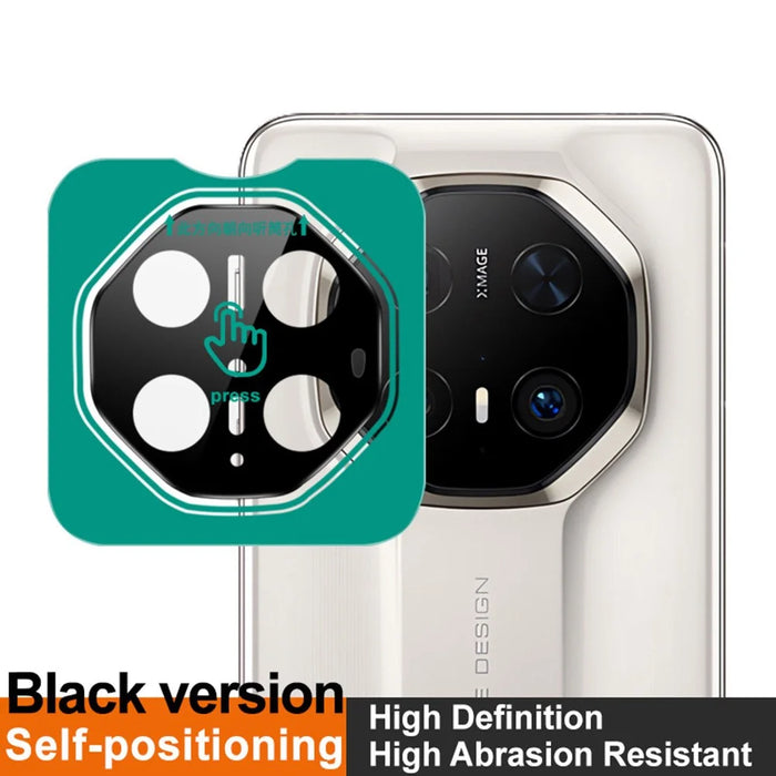IMAK For Huawei Mate 70 RS Ultimate Tempered Glass Camera Lens Protector with Self Positioning Frame (Black Version) - 3