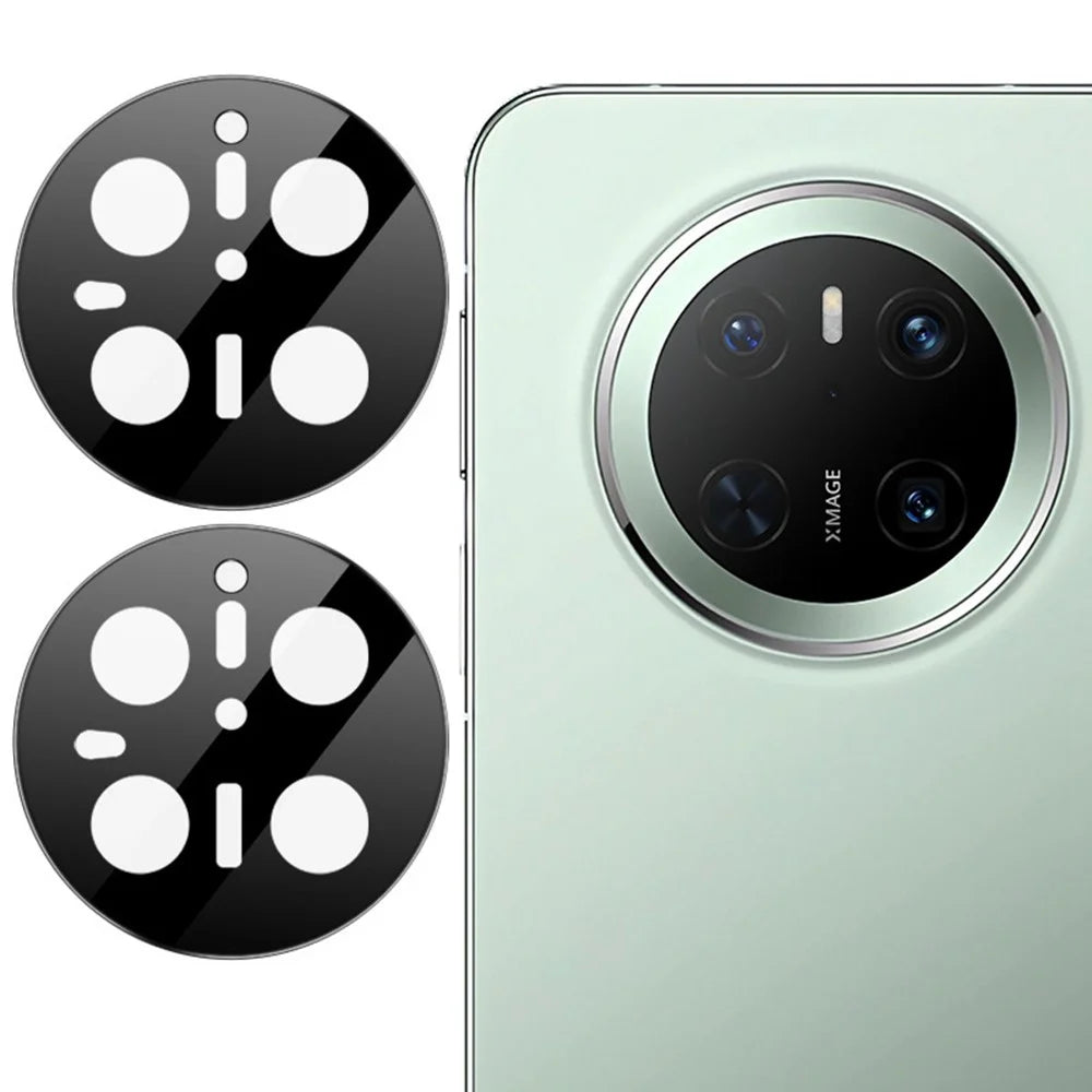 2Pcs For Huawei Mate 70 Camera Lens Protector Silk Printing Tempered Glass Rear Lens Film - 1