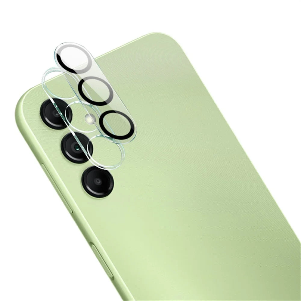 IMAK Tempered Glass Camera Lens Protector For Samsung Galaxy A14 5G  /  4G  /  A34 5G  /  M34 5G  /  F15 5G  /  M15 5G Acrylic Lens Cap (Black Circle Design) - 1