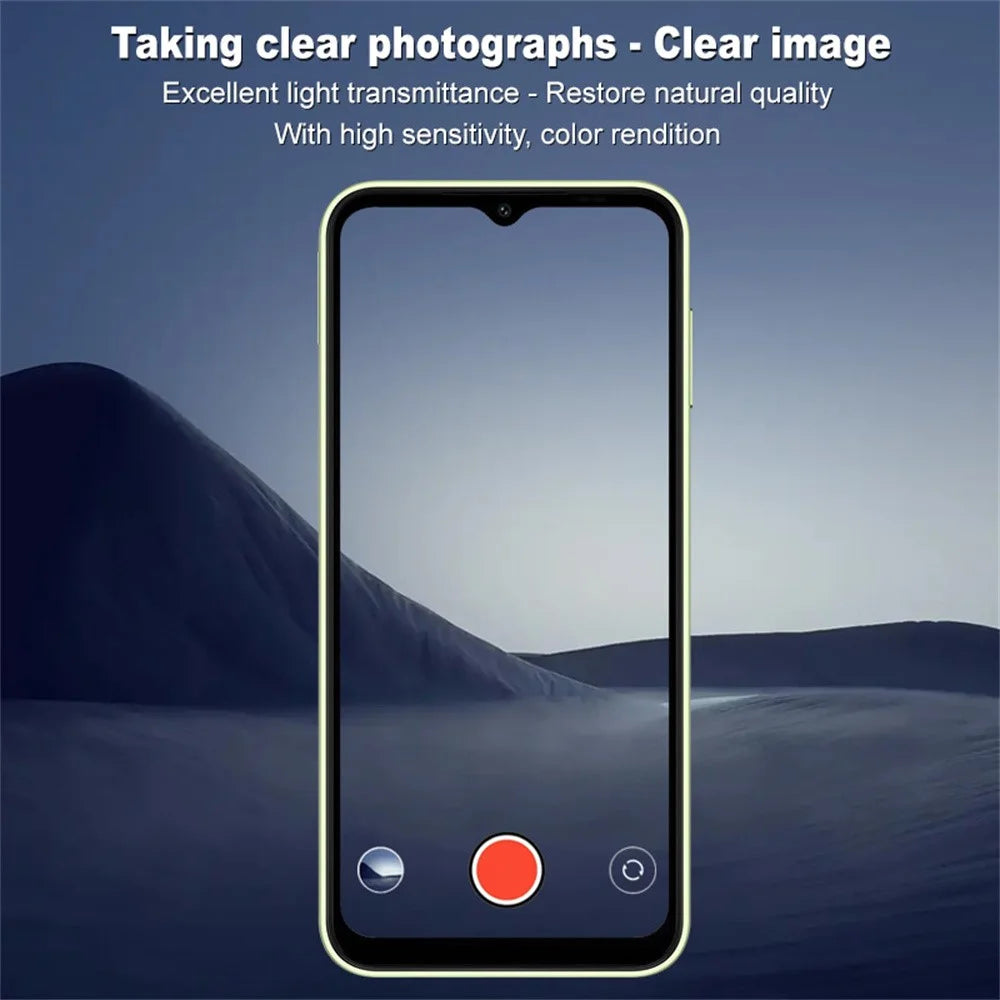 IMAK Tempered Glass Camera Lens Protector For Samsung Galaxy A14 5G  /  4G  /  A34 5G  /  M34 5G  /  F15 5G  /  M15 5G Acrylic Lens Cap (Black Circle Design) - 3