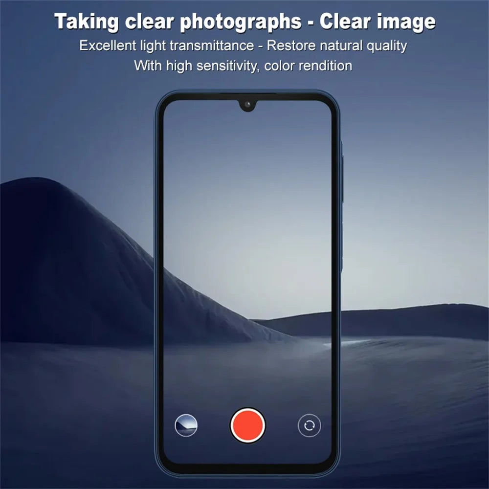 IMAK For Samsung Galaxy A15 5G Tempered Glass Camera Lens Protector + Acrylic Lens Cap (Black Circle Design) - 3