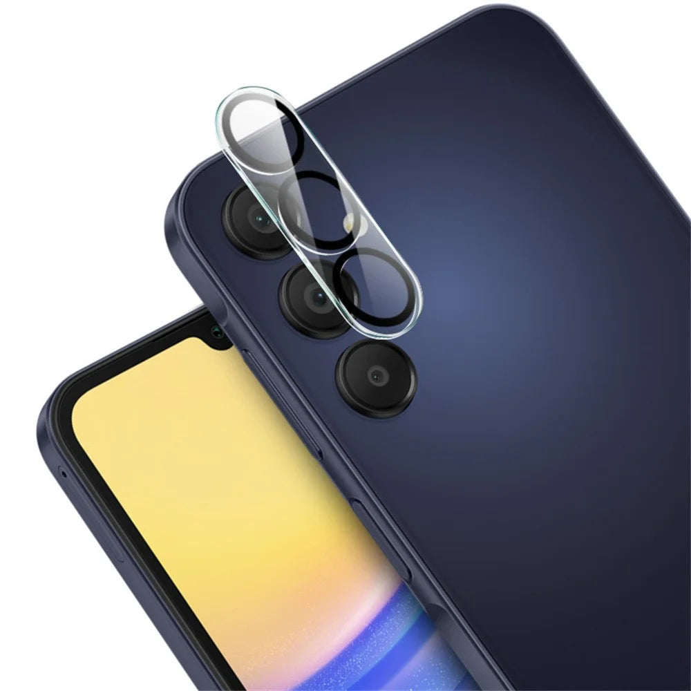 IMAK For Samsung Galaxy A15 5G Tempered Glass Camera Lens Protector + Acrylic Lens Cap (Black Circle Design) - 5