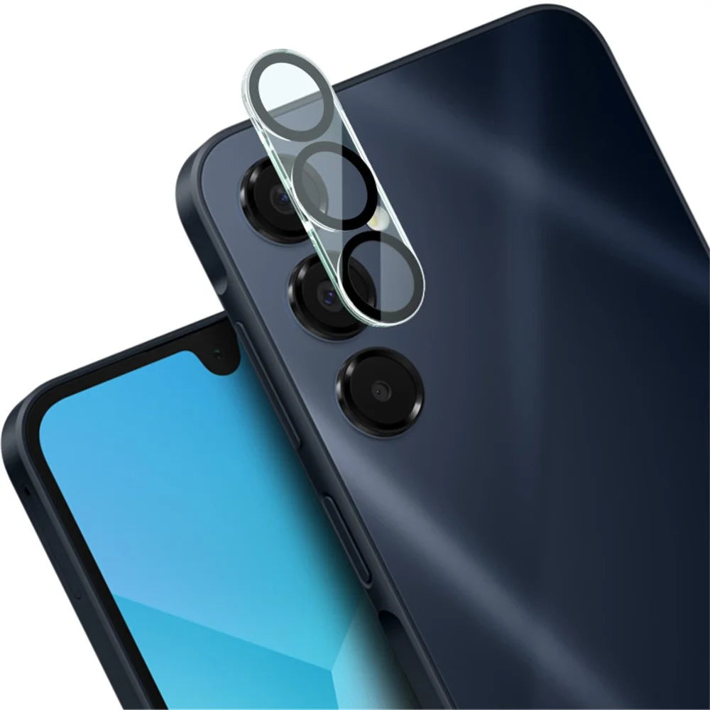 IMAK For Samsung Galaxy A16 4G / 5G Tempered Glass Camera Lens Protector + Acrylic Lens Cap (Black Circle Design) - 5