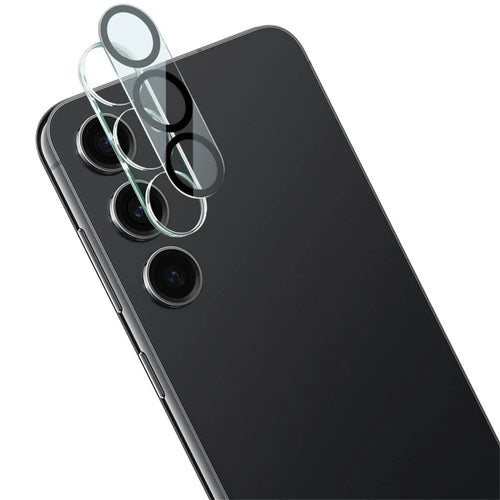 IMAK For Samsung Galaxy S23+ Tempered Glass Camera Lens Protector + Acrylic Lens Cap (Black Circle Design) - 1