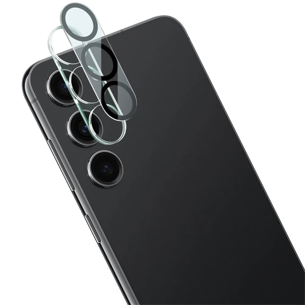 IMAK For Samsung Galaxy S23+ Tempered Glass Camera Lens Protector + Acrylic Lens Cap (Black Circle Design) - 1