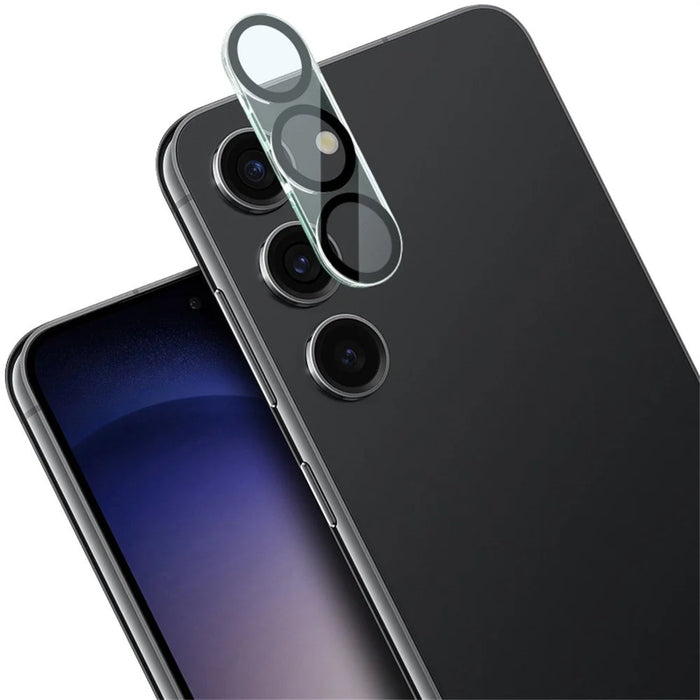 IMAK For Samsung Galaxy S23+ Tempered Glass Camera Lens Protector + Acrylic Lens Cap (Black Circle Design) - 5
