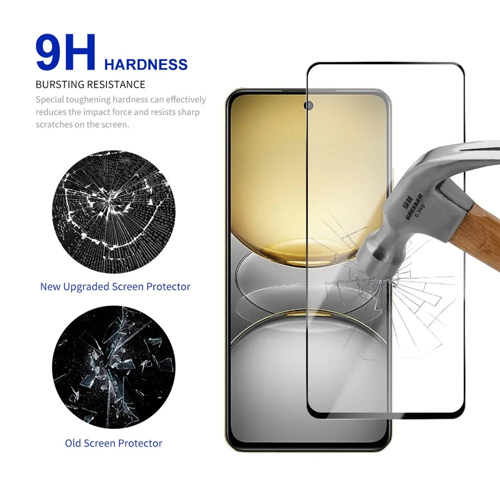 RURIHAI For Realme C75 4G Screen Protector Secondary Hardening High Aluminium-Silicon Glass Film - 4