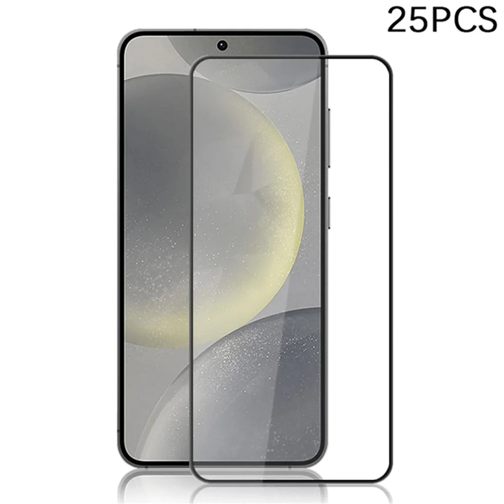 MOCOLO 25Pcs For Samsung Galaxy S25+ Full Screen Protector Tempered Glass Silk Printing Edge - Black - 1