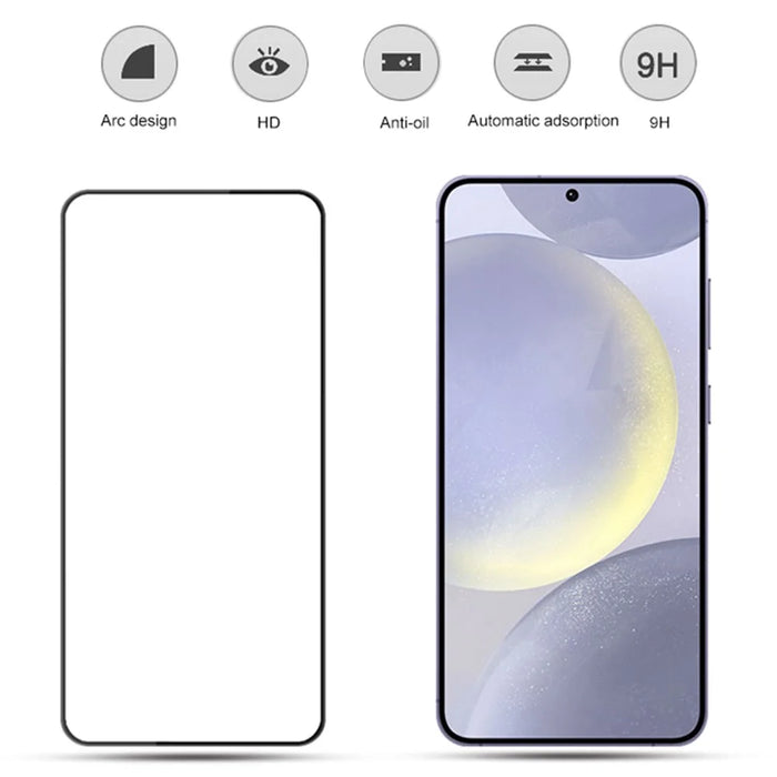 MOCOLO 25Pcs For Samsung Galaxy S25 Full Screen Protector Tempered Glass Silk Printing Edge - Black - 2