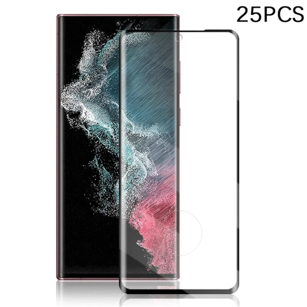MOCOLO 25Pcs For Samsung Galaxy S22 Ultra 5G Screen Protector 3D Curved Tempered Glass Film - 1