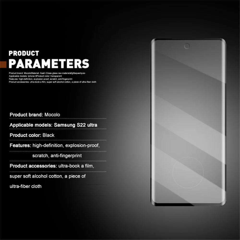 MOCOLO 25Pcs For Samsung Galaxy S22 Ultra 5G Screen Protector 3D Curved Tempered Glass Film - 7