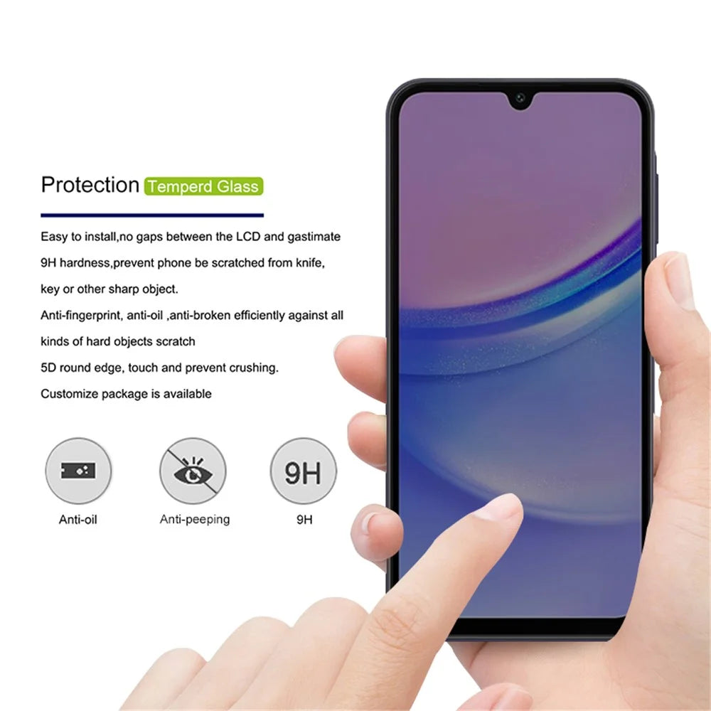 Bulk Purchasing MOCOLO Screen Protector For Samsung Galaxy A15 4G / 5G / A25 5G (Global) Anti Spy Silk Printing Tempered Glass Film - Black - 4