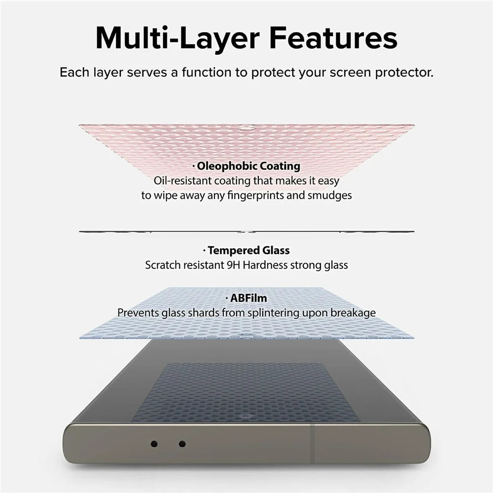2 Sets For Samsung Galaxy S25+ / S24+ Tempered Glass HD Clear Screen Protector with Automatic Dust Removal Tool - 4