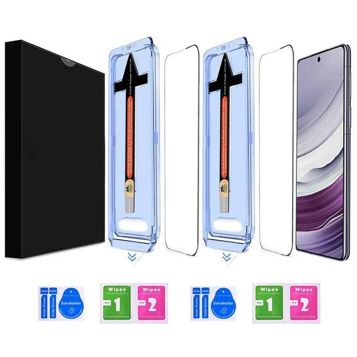2 Sets For Samsung Galaxy S25 / S24 Tempered Glass HD Clear Screen Protector with Automatic Dust Removal Tool - 7