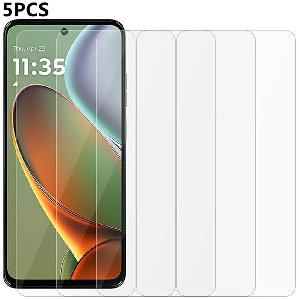 5Pcs For Motorola Moto G17 Power 4G / G17 4G / G15 4G / G15 Power 4G Screen Protector 0.3mm 2.5D Tempered Glass Clear Film - 1