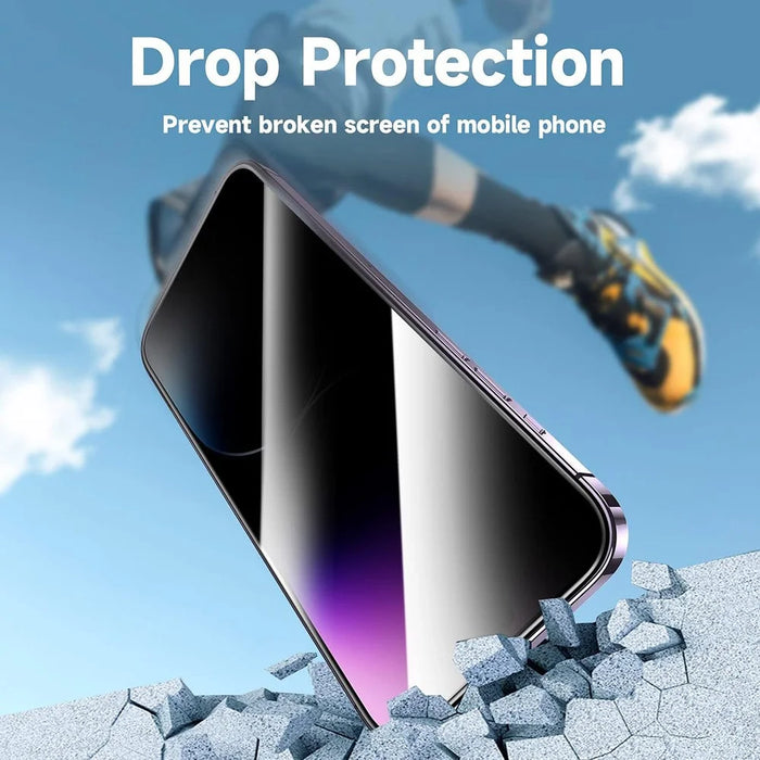 For iPhone 16 Pro Max Anti Spy Tempered Glass Screen Protector with Automatic Dust Removal Tool - 4