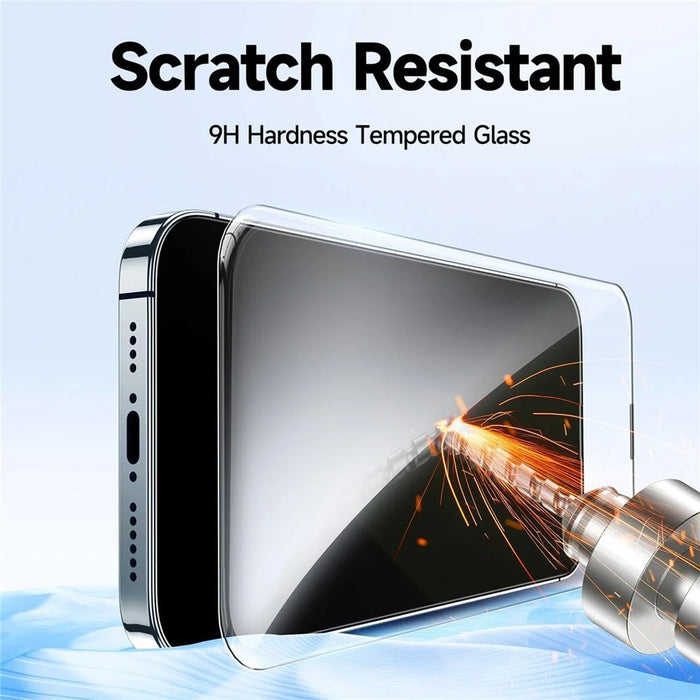 For iPhone 15 Pro Max Tempered Glass HD Clear Screen Protector with Automatic Dust Removal Tool - 4
