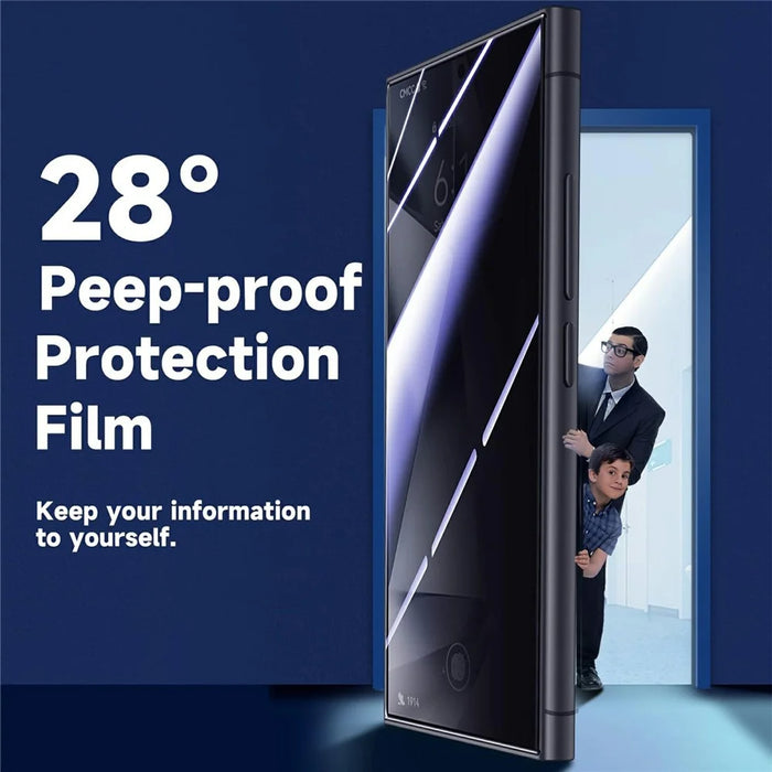 2 Sets For Samsung Galaxy S24 Ultra Anti Spy Tempered Glass Screen Protector with Automatic Dust Removal Tool - 5