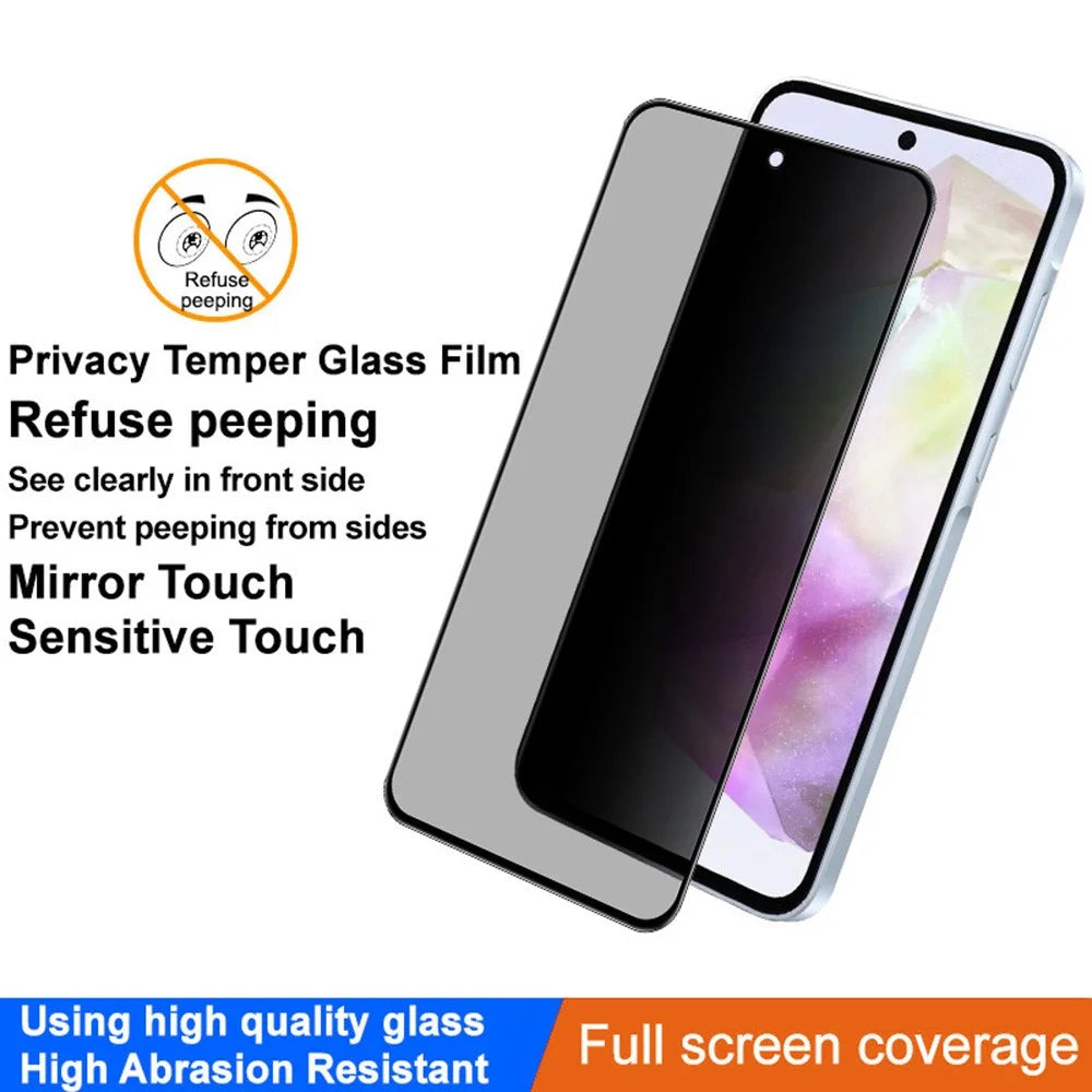 IMAK For Samsung Galaxy A36 5G / A56 5G / S24 FE Anti Peep Tempered Glass Screen Protector Full Coverage - 2