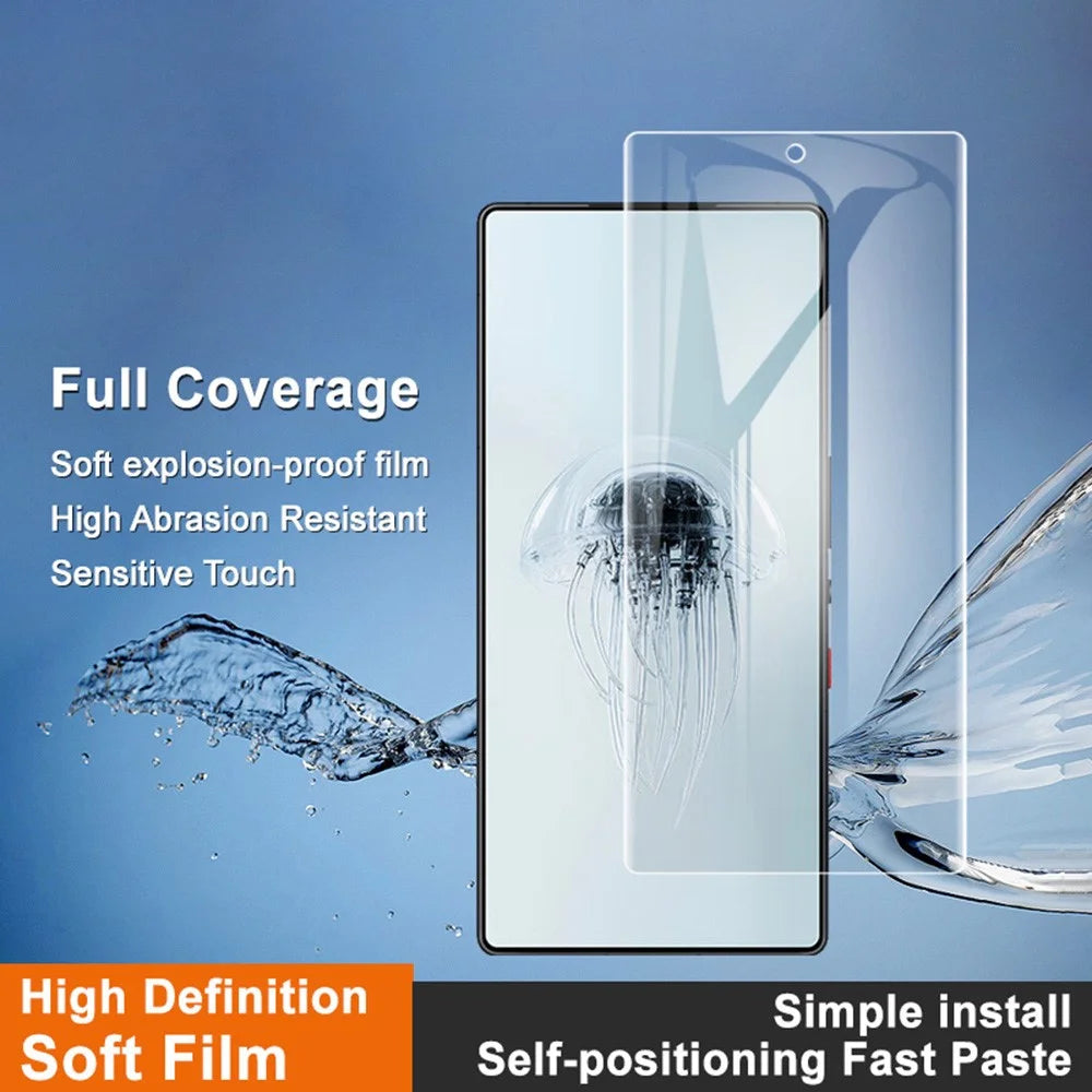 IMAK Hydrogel Film 4th Gen for ZTE nubia Red Magic 10S Pro+ 5G / 10S Pro 5G / 10 Pro+ 5G / 10 Pro 5G Full Screen Protector Ultra Clear Soft TPU Film - 3