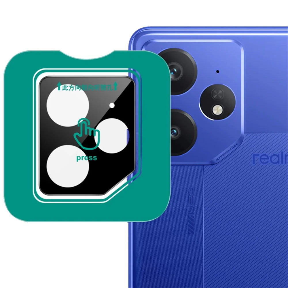 IMAK For Realme Neo7 5G Tempered Glass Camera Lens Protector with Self Positioning Frame (Black Version) - 1
