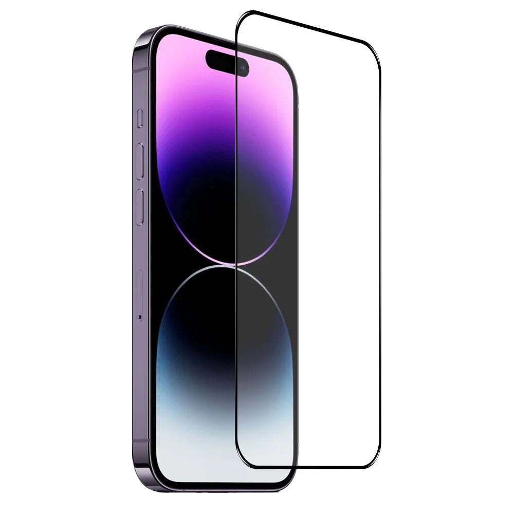 NORTHJO A+ Silk Printing Full Screen Protector for iPhone 14 Pro Max, High Aluminum-silicon Glass 0.3mm 2.5D Anti-scratch Film - 3