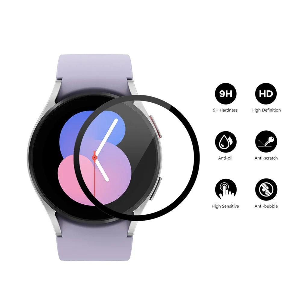 ENKAY HAT PRINCE For Samsung Galaxy Watch 5 40mm Tempered Glass Screen Protector Anti-Scratch Silk Printing 9H Screen Protector Full Coverage HD Screen Film - 2