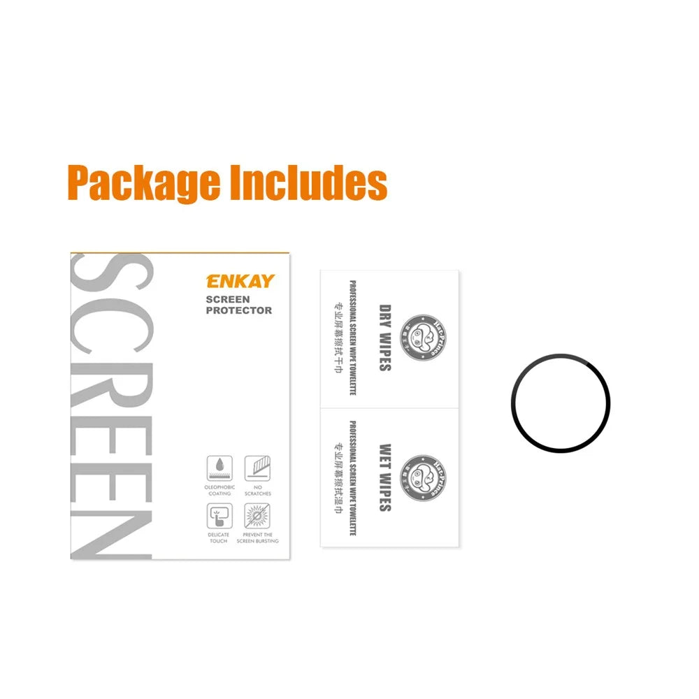 ENKAY HAT PRINCE For Samsung Galaxy Watch 5 40mm Tempered Glass Screen Protector Anti-Scratch Silk Printing 9H Screen Protector Full Coverage HD Screen Film - 7