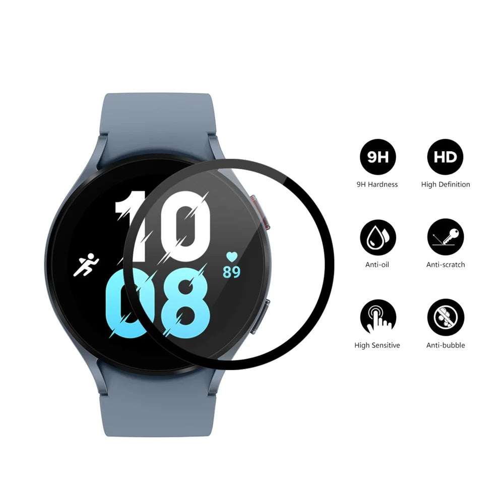 ENKAY HAT PRINCE 2Pcs / Set Ultra Clear Tempered Glass Screen Film for Samsung Galaxy Watch 5 44mm Anti-Scratch Screen Protector 9H Silk Printing Full Coverage Screen Film - 2
