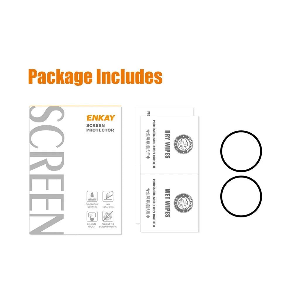 ENKAY HAT PRINCE 2Pcs / Set Ultra Clear Tempered Glass Screen Film for Samsung Galaxy Watch 5 44mm Anti-Scratch Screen Protector 9H Silk Printing Full Coverage Screen Film - 7
