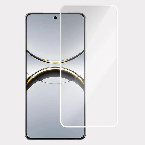 Screen Protector For Huawei Pura 70  /  Oppo Find X8 5G  /  Reno13 5G (Global) Full Glue Electroplated White Edge High Aluminum Silicone Glass Film - 1