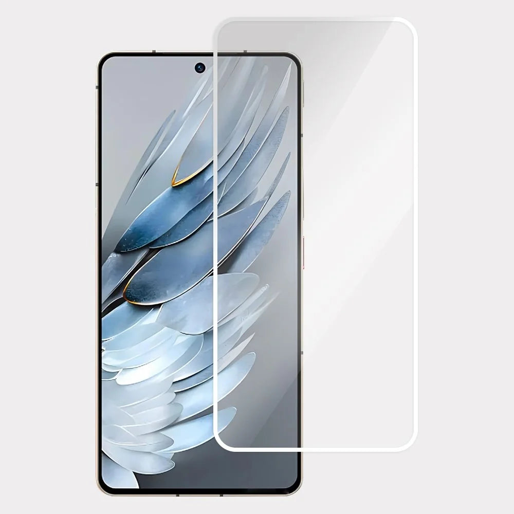 For ZTE nubia Z60S Pro 5G / Z50S Pro 5G Screen Protector Full Glue Electroplated White Edge High Aluminum Silicone Glass Film - 1