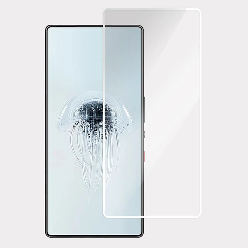 For ZTE nubia Red Magic 10 Pro 5G  /  Z70 Ultra 5G Screen Protector Full Glue Electroplated White Edge High Aluminum Silicone Glass Film - 1