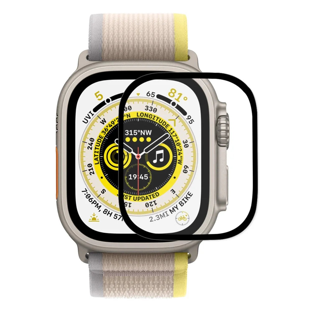 ENKAY HAT PRINCE For Apple Watch Ultra 3 / Ultra 2 / Ultra 49mm Tempered Glass Screen Protector Silk Printing 9H Full Coverage HD Screen Film - 1