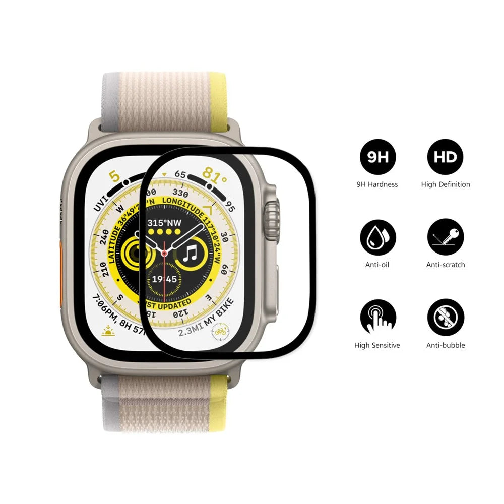 ENKAY HAT PRINCE For Apple Watch Ultra 3 / Ultra 2 / Ultra 49mm Tempered Glass Screen Protector Silk Printing 9H Full Coverage HD Screen Film - 2